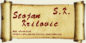 Stojan Krilović vizit kartica